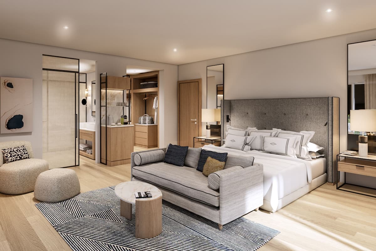 Minibar, safe på rommet, skrivebord og skrivebord for bærbar PC