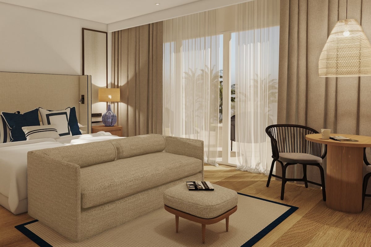 Minibar, safe på rommet, skrivebord og skrivebord for bærbar PC