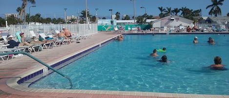 Outdoor pool, a heated pool