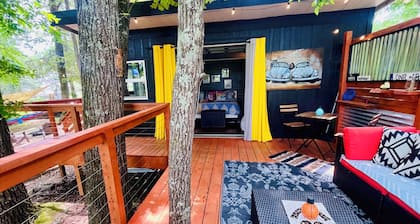 Cozy Up In Mosaic Cabin #Reconnect #Love #Escape #River