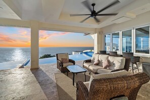 Terrace/patio - Spectacular Pool  |  HOT TUB | Swim-Up-Bar | Walk to Beach (Aguadilla Pueblo)