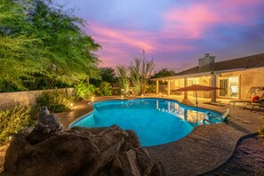 Outdoor pool, a heated pool
