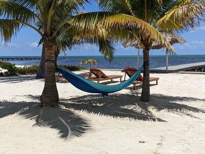 Ocean Front  Home with pier.