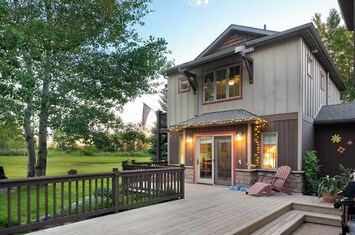 The back deck is included in your rental and offers furniture and a grill