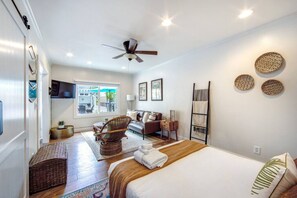 1 bedroom, iron/ironing board, travel crib, free WiFi