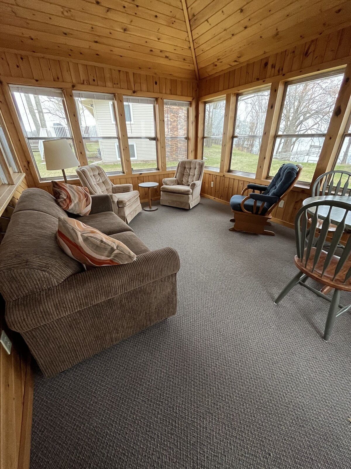Three-season porch with pull-out sleeper.