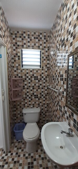 Standard-huone | Kylpyhuone | Suihku, sadesuihkupää, pyyhkeet, saippua