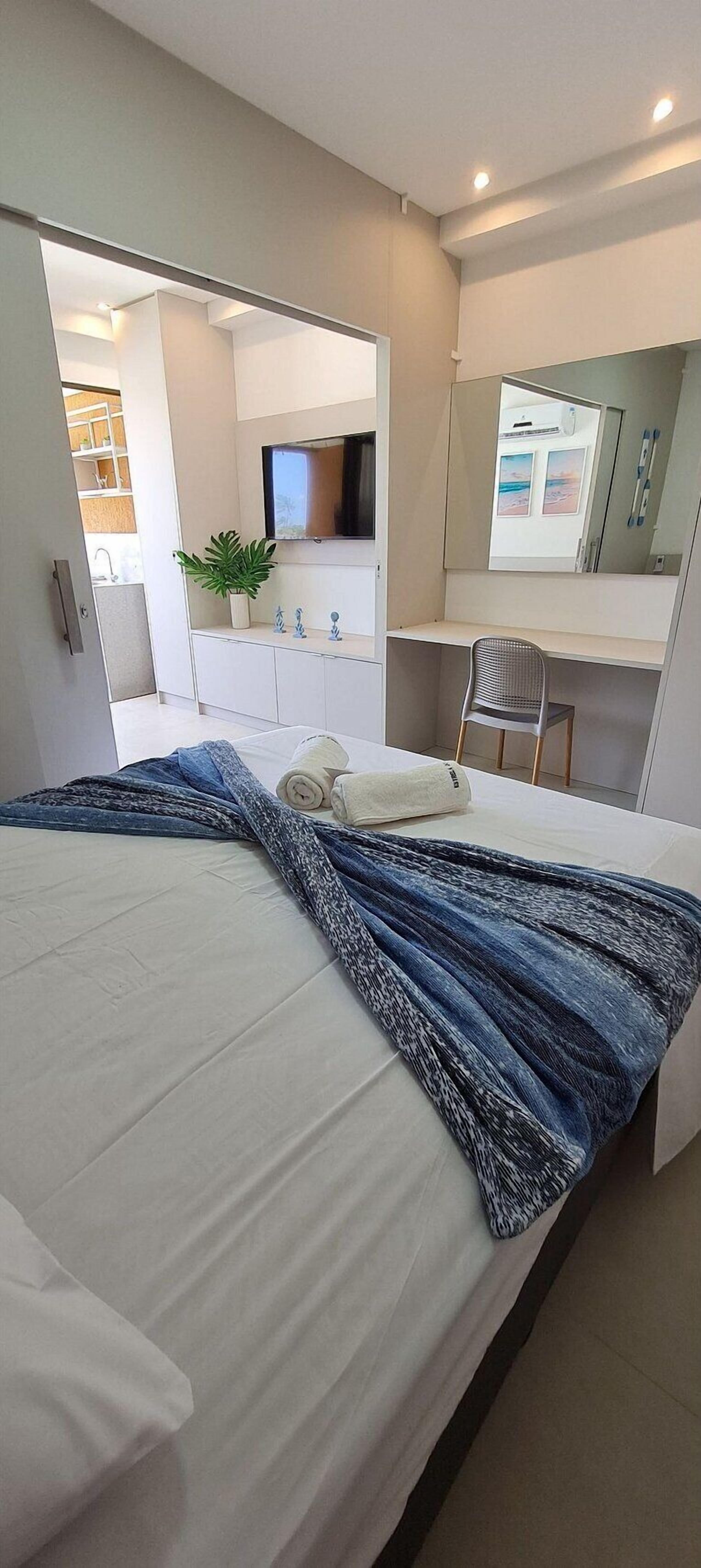 ET03H - 107 - Estrela do Mar 324587838 FLAT 107 EM FRENTE PISCINA | Egyptian cotton sheets, premium bedding, desk, laptop workspace