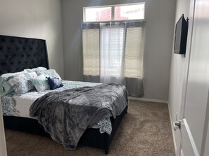 1 bedroom, blackout drapes, WiFi