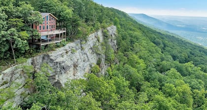 Stone Ledge Refuge with Hot Tub and Views