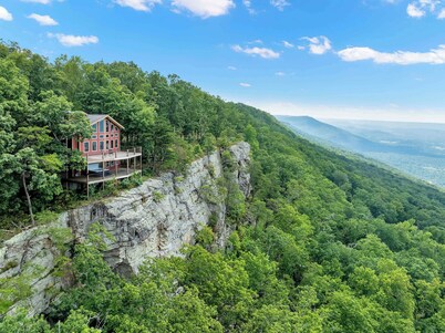 Stone Ledge Refuge with Hot Tub and Views