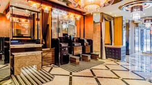 A luxurious hotel lobby with a grand chandelier, marble flooring, and modern furnishings. - APA Hotel Asakusa Kuramae Kita (Tokyo)
