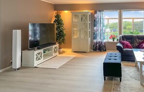 Fernseher, Kamin, Stereoanlage
