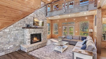 Cabin, 5 Bedrooms | Living area | Smart TV
