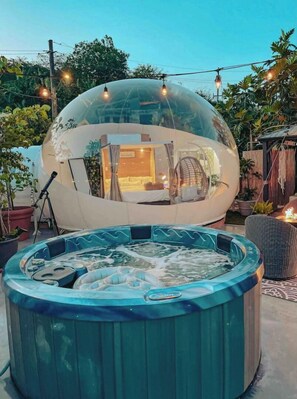 Terrace/patio - Bubble room with a view, Jacuzzi spa, kitchen. (Toa Alta)