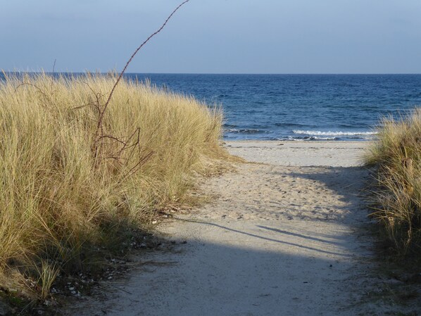 Beach nearby, sun-loungers