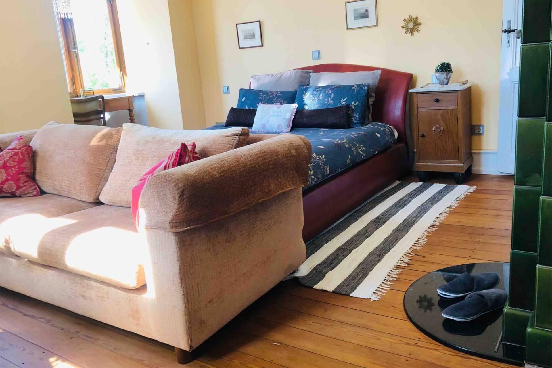 Apartment, Multiple Beds | Living area | Fireplace