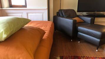 Apartment, Multiple Beds | Living area | Fireplace