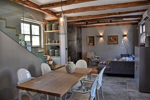 Dining - Luxuriously decorated villa with designer interior, pool, sauna and wellness (Pican)