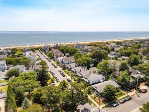 Aerial view - #15 Dog-Friendly 2BR Ocean-Block Cottage with Private Drive in Rehoboth Beach (Rehoboth Beach)