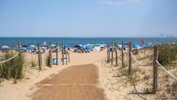 Playa en los alrededores, camastros y toallas de playa
