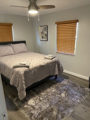 2 bedrooms, in-room safe, iron/ironing board, WiFi