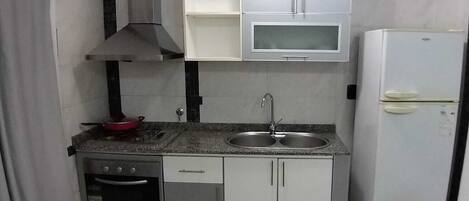 Microwave, oven, electric kettle, cookware/dishes/utensils