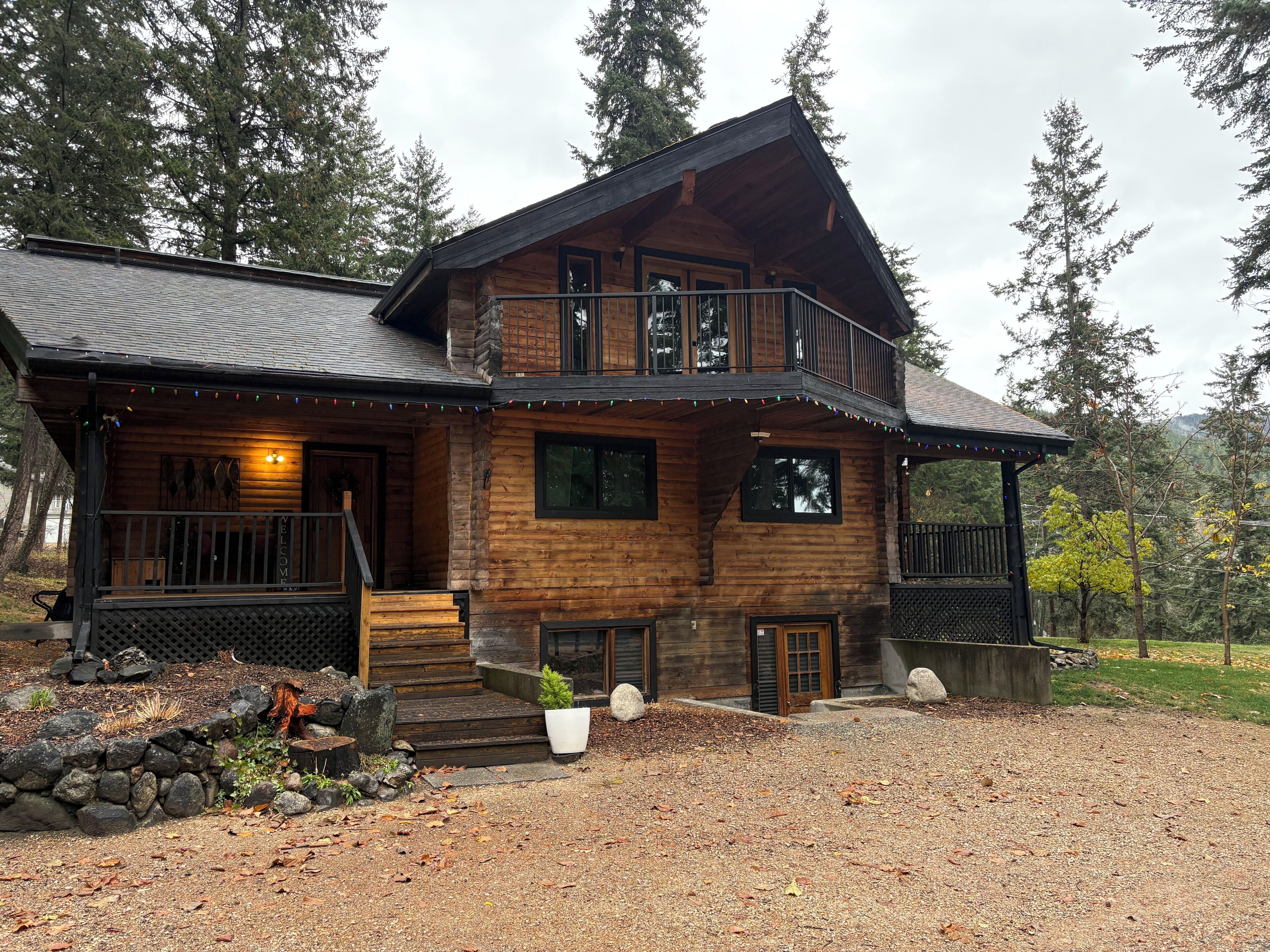 Front Exterior of Log House