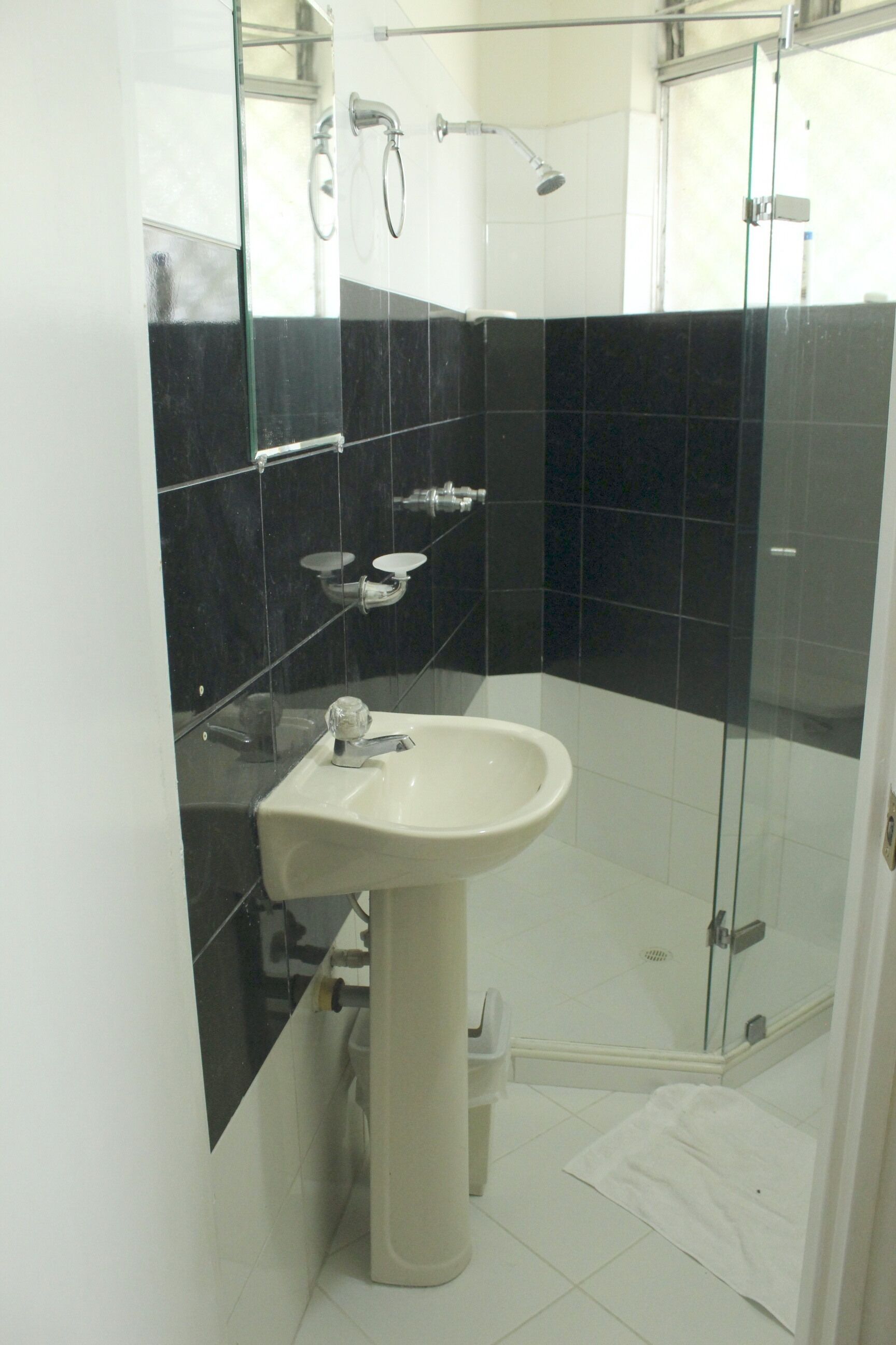 Ensemble baignoire-douche, séchoir à cheveux, serviettes fournies
