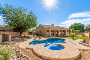 Outdoor pool, a heated pool
