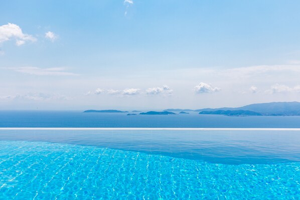 Outdoor pool - Villa Pounda-Breathtaking sea view-wifi-Newbuilding (Skopelos)