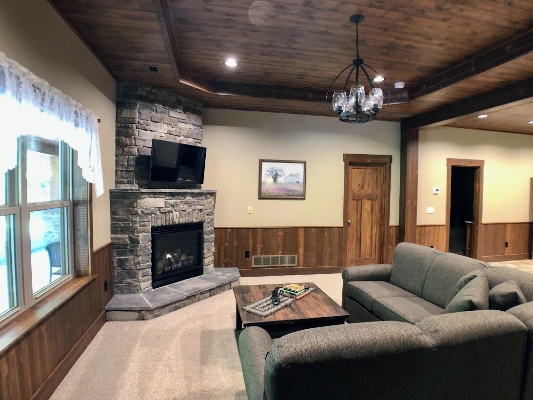 TV, fireplace, DVD player