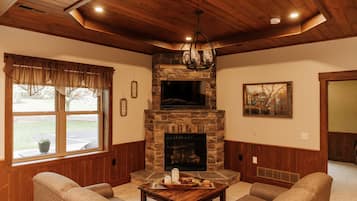 TV, fireplace, DVD player