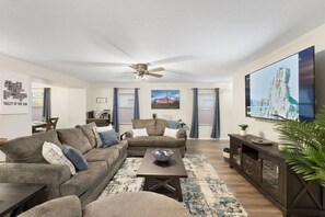 Smart TV, video games, foosball, printers