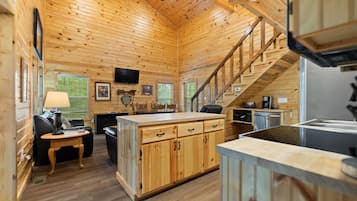 Smart TV, fireplace, DVD player