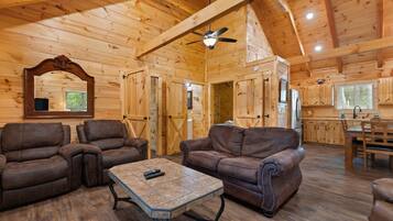 TV connectée, cheminée, lecteur de DVD