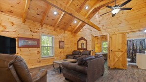 Unclassified image, 3 of 28, button - Secluded, forested, new cabin, 2-BR, 2-BA, Hot Tub, Wi-Fi, Smart TV's (Campton)