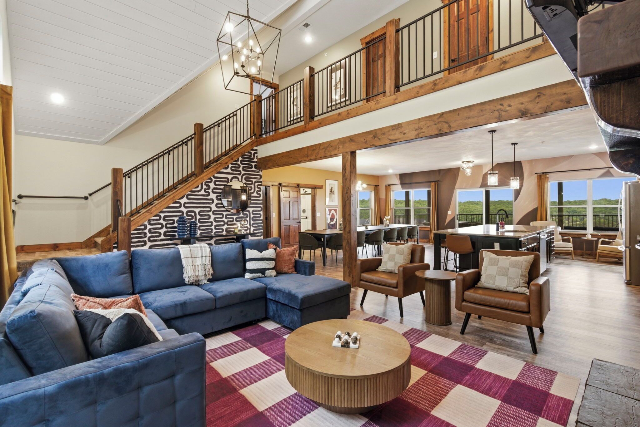 Smart TV, fireplace, video games