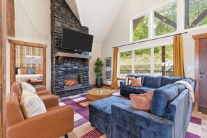 Smart TV, fireplace, video games