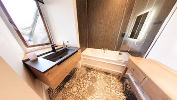 Deluxe-Apartment, 1 Schlafzimmer | Badezimmer