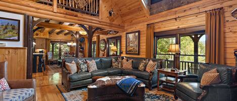 Fernseher, Kamin, DVD-Player, Bücher