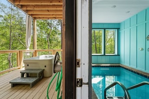 Indoor pool, a heated pool - Romantic Cabin Retreat By Ghosal Luxury Lodging (Gatlinburg)