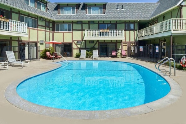 Dive into the sparkling pool for an easy afternoon refresh.
