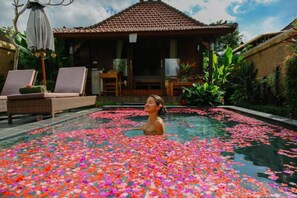 Luxury Villa, 1 Queen Bed, Private Pool, Pool View | 1 bedroom, minibar, free WiFi, bed sheets