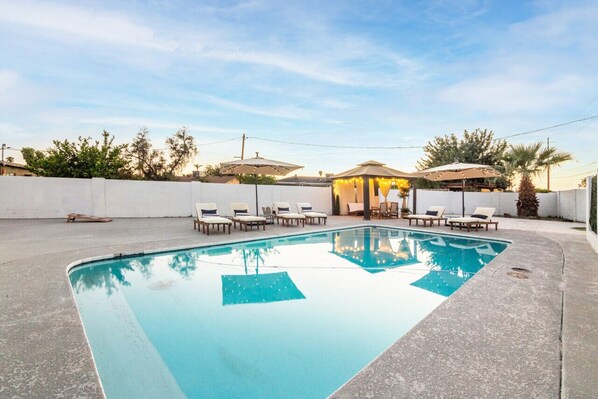 A heated pool