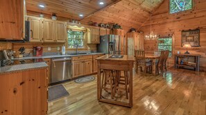 Cabin, 3 Bedrooms | Private kitchen - Sage Elk by Escape to Blue Ridge (Mineral Bluff)