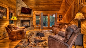 Living room - Sage Elk by Escape to Blue Ridge (Mineral Bluff)