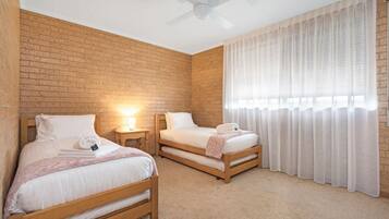 4 bedrooms, iron/ironing board, travel cot, WiFi