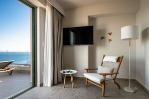 TV - Holiday Apartment "Joy Horizon" with Sea VIew, Balconies & Wi-Fi (kefalonia)