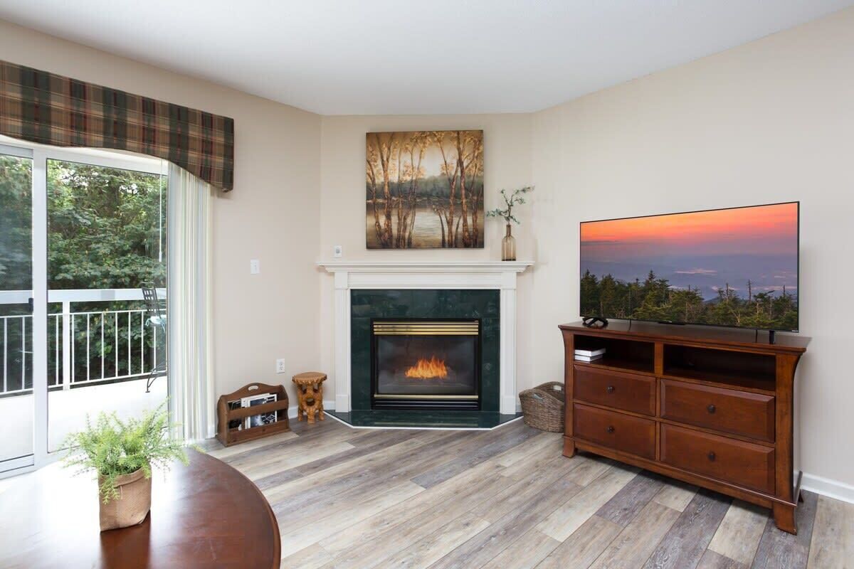 TV, fireplace, offices